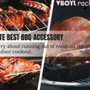 Multi-Purpose Grilling Rack Stainless Steel V-Rack for Roasting Turkey, Poultry, and Smoking/Grilling - Versatile BBQ Rib Rack for Big Green Egg - Easy to Clean, Non-Toxic.