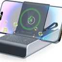 FUYO Cell Phone Stand with Wireless Speaker, 5000mAh Magnetic Power Bank Bracket with Typ-C Cable and TF Card Player for Desk Compatible with iPhone/ipad/Android/Samsung, Gifts for Men Women
