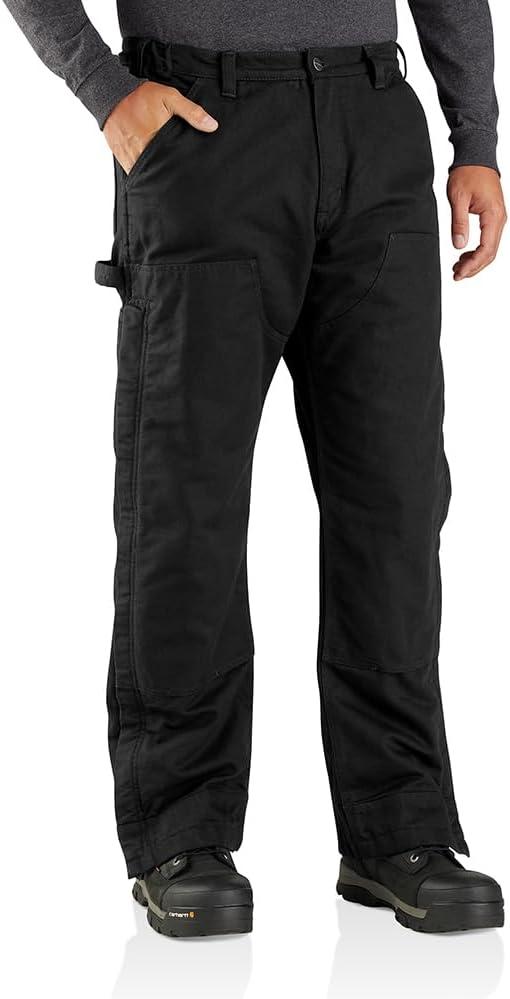 Carhartt Men's Loose Fit Washed Duck Insulated Pant (XX-Large, Black)