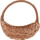 Wicker Rattan Handheld Basket - Farmhouse Rustic Flower Picnic Fruit Basket for Garden Decoration & Home Storage