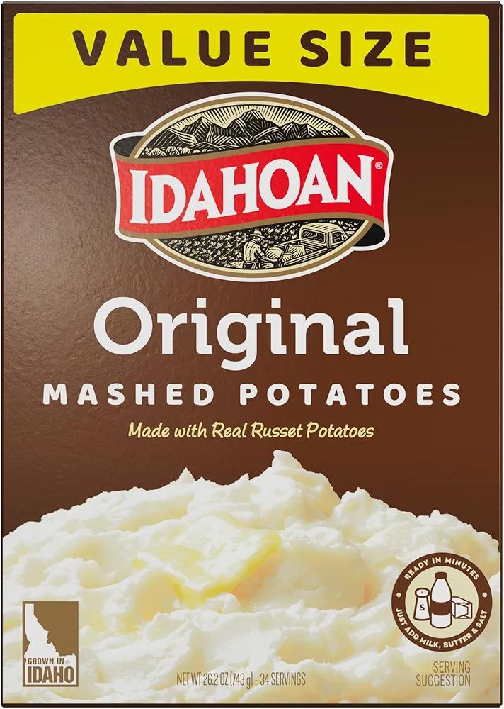 Idahoan Original Mashed Potatoes, Value Size 26.20 oz (pack of 8) No Exp