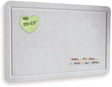 Feltor Cork Board Alternative, 29"x23" Felt Picture Board, Contains 1 Box of 20 Push Pins (Random Color), Better Home Wall Decoration Than Paper Bulletin Board Roll - Beige