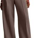 NIMIN Women Wide Leg Work Pants High Waisted Dress Trousers with Pockets (XXL)