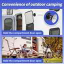 2 x RV Magnetic Door Catch with Strong Magnetic 2 Pack Camper Door Holder for Trailer Motorhome (Black-2 Pack)