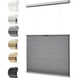Persilux Custom Size Top Down Bottom Up Blackout Cellular Cordless Shades & Blinds, Honeycomb Window Blinds for Windows, Window Shades for Home, 1.5" Single Cell Door Blinds Grey