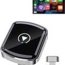 Car Play Wireless Adapter, Mini CarPlay Adapter for iPhone Plug & Play Lag-Free Wired to Wireless Multi-Device Voice Control for iOS 10+ & Cars