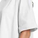 Womens Oversized T Shirts Crewneck Rolled Short Sleeve Tops Summer Casual Basic Workout Tee Shirts (White, XXL)