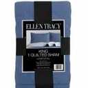 Ellen Tracy Quilted Single Sham 100% Polyester King, King  20x26inch, Blue 