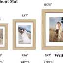 Povrgive Picture Frames, Made of Real Glass and Wooden Frame, Gallery Photo Frames Set of 10 for Collage Wall Decor, Multi Sizes Including 8x10, 5x7, 4x6 for Mounting or Tabletop Display, Wood