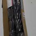 Curtain Rods for Windows 32-48 inch, 5/8"Black Curtain Rods 2 pack, Heavy Duty Curtain Rods for Bedroom, Living Room, Outdoor Black Curtain Rods Set of 2