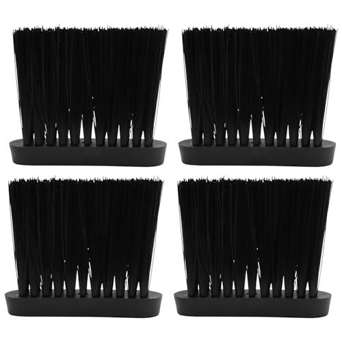 Vkinman 4Pcs Oblong Fireplace Brush with PP Hair Large PP Handle 3/8 Inch Fireplace Cleaning Brush Replacement Head for Fireplace Brush, Furniture Brushes, Car Dusting Brush Large