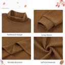 Vieille Toddler Baby Girls Fall Clothes Soft Knit Turtleneck Sweater Dress Long Sleeve Winter Outfits 2-6 Years (Brown)