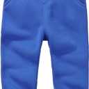CuteOn Unisex Toddler Jogger Pants Kids Cotton Elastic Waist Winter Baby Sweatpants Pants 1-5Years (4T, Blue)