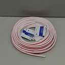 White Rubber Weather Stripping Door Seal Strip, D Shape Door Weather Seal Strip, Self-Adhesive Soundproofing Frame Insulation Tape for Doors Frame/Window Seal,Blocks Cold Drafts Noise (50 Feet)