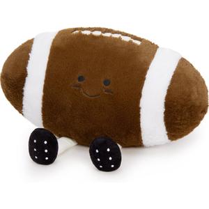 Muiteiur 18.5 Inch Football Plush Toy, Stuffed Rugby Plush with Cute Smile, Soft Stuffed Sports Toy, for Kids Girls Boys Fans