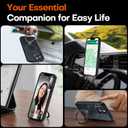 2024 New Upgrade360 Spin Titanium Magnetic Stand for iPhone 13 Pro Case [16FT Military Grade Shockproof] [Fit for MagSafe] Matte Translucent Slim Kickstand iPhone 13Pro Phone Cover 6.1'', Black