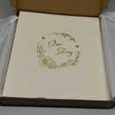 Our Story Wedding Photo Album 4x6 500Pockets 100 Page,excellent fabric cover with golden Floral Large Capacity for Family Anniversary Baby Vacation Couple Gifts by Kuword,Beige