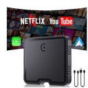 Wireless Carplay Adapter with Netflix YouTube TF Card Plug & Play, Wireless AI Box Car Play Adapter & Android Auto Dongle Easy to Setup, Fits for OEM Wired CarPlay Cars