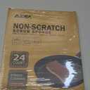 AIDEA Sponges Non Scratch, 24Count, Natural Sponge for Non Stick Cookware, Sponges Kitchen, Cellulose Scrub Sponge for Dishes, Cleaning Power for Kitchen, Bathroom, Household (Brown)