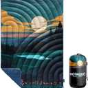 Camping Blanket,Lightweight Puffy Printed Camping Blanket Packable Outdoor Blanket for Camping,Traveling, Stadium, Hiking, Picnics (39x55", Dusk Pool)