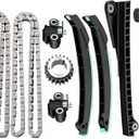 ECCPP Timing Chain Kit fits for Ford for F-150, 04-10 for Ford for F-150 4.6L V8 GAS SOHC VIN CODE "5", w/Timing Chains Crank Sprocket Tensioner Guide Rail