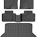T TGBROS Floor Mats for Honda Civic 2016-2021 All-Weather Full Set Custom Fit TPE Liners Back Seat Protector Cargo Liner Trunk for Civic Accessories 4PCS(Coupe/Sedan/Type R/Insight)