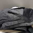 Weighted Blanket Queen Size 15lbs 60x80 inches,Soft Plush Fleece Throw Weighted Blankets with Cozy Warm Sherpa,Ultra Fuzzy Heavy Blanket Microfiberfor Sofa Bed, Dark Grey