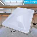 RV Skylight Outer Dome,18"x26" OD Universal Skylight Fits all Standard 14" x 22" Skylight Openings Replacement Travel Trailer RV Camper Truck Replace# SL1422W (White)