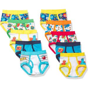 Sesame Street Boys' Underwear With Favorites Like Elmo, Cookie Monster & Big Bird in Sizes 18m, 2/3t, 4t