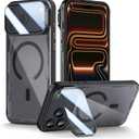 Nillkin for iPhone 17 Pro Max Magsafe Case Clear, Upgraded Full Camera Protection, Translucent & Never Yellow & Biodegradable Material, iPhone 17 Pro Max Case with Stand 6.9'', Black