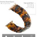 Heesch Stretchy Resin Watch Band Compatible with Apple Watch for Women, Tortoise Watch Strap Bracelet Wristband for iwatch Series Ultra/10/9/8/7/SE/6/5, 38/40/41/42mm, 44/45/46/49mm, Rectangle