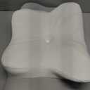 DONAMA Cervical Pillow for Neck and Shoulder,Contour Memory Foam Pillow,Ergonomic Neck Support Pillow for Side Back Stomach Sleepers with Pillowcase (Queen Size 24.8"Lx14.96"Wx5.51"H, Light Grey)