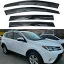 Side Car Window Visor Rain Guards Vent Deflectors for 2013-2018 Toyota RAV4, Sun Shade Front Rear SUV Accessories Smoke Tint 4pcs