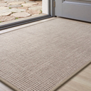 FEELHOME Door Mats for Inside Non Slip Rubber Welcome Mat for Inside Low-Profile Dirt Trapper Indoor Door Mats for Entryway Absorbent Washable Entry Rug Floor Mats Beige