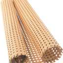 Natural Width Rattan, Cane Webbing Roll Woven Cane Mesh Net, Natural Vine Rattan Mesh Roll Sheet Webbing Caning Material for Chairs Kit (14 inches 35 cm*2 m)