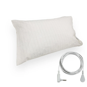 Grounding Pillowcase for Earth Silver Grounding Pillow Case Conductive Grounding Mat with 15ft Grounding Cord Earthing Pillow Case for Better Sleep Beige 20x30in