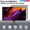 FILMEXT [2023 Upgrade 27 Inch Removable Privacy Screen Filter for 16:9 All-in-One Desktop/Frameless Computer Monitor, Bubble Free Anti Spy Blue Light Filter for Computer