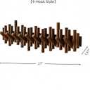 9-Hook Solid Wood Wall Mounted Coat Rack, Modern Entryway Organizer with 45 Angled Hooks,Folding Coat Hooks for Entryway,Bedroom,Living room,Piano Coat Rack for Hat,Coats,Bags,Key,Rustic Coat Hooks