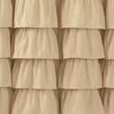 Ruffle Farmhouse Shower Curtain, Beige Vintage Shower Curtains for Bathroom Fabric Cute Rustic Cloth, 72" W X 72" L Inch