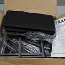 Huuger Night Stand with Charging Station, 4 Drawer Dresser for Bedroom, Bedside Table, 33.9 Inch Tall Nightstand with Open Shelf, End Table, for Closet, Entryway, Bedroooom, Gray