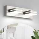 OKELI 2-Light Bathroom Vanity Light Fixture Brushed Nickel Modern Mirror Front Lamp for Bathroom, Stairs, Hallway Bedside Dimmable Cold White 24W ETL Listed, 350 Adjustable Lamp Head