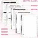 4 x 2026 Planner, Weekly and Monthly Calendar Academic Planners, Jan 2026 - Dec 2026, Planning Agenda Notebook for Office School Supplies, Butterfly Flowers