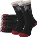 Sunew 4 Pairs Thermal Socks Skiing Snowboarding Hiking Mens Womens 7X Warmer Winter Crew Boot Socks