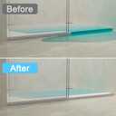 Duzzy 67 Inch Shower Threshold Water Dam Guard, Silicone Rubber Shower Door Bootom Seal Strip for Walk in Shower