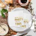 Horaldaily 100 Pack 41th Birthday Disposable Paper Decorative Luncheon Napkins, We're Gonna Party Like It's 1985 Hand Towel for Party Lunch Dinner Kitchen Bathroom (Gold,6.5x6.5 Inches)