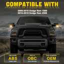 LED Side Mirror Light Turn Signal Bulb Puddle Lamp Lens Cover Fit For Dodge Ram 1500 2009-2018 Ram 2500 2010-2018 Replaces 68064949AA/68064949AA 68232479AA/68232479AA
