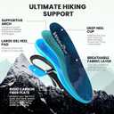 Hike Support Insoles - Welnove Carbon Fiber Insoles -Shoe Insert for Hiking Ourdoor Sport - Rigid Support for Turf Toe,Foot Fractures,Hallux Rigidus,Hiking Boots Inserts for Men Women-L