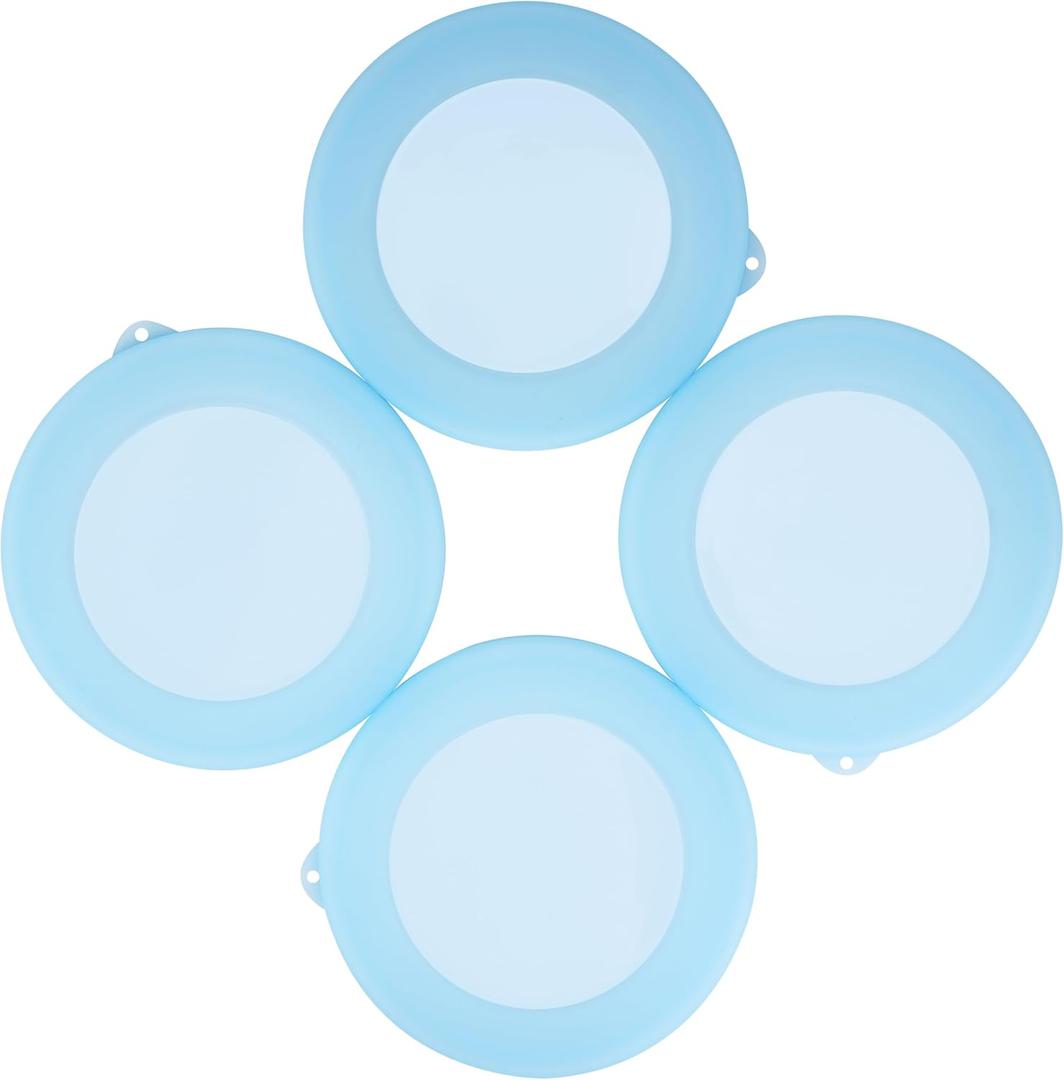 4 Pack Silicone Lids for Corelle Vitrelle 428-PC 28-Oz Soup/Cereal Bowls, Freezer & Microwave & Dishwasher Safe (Bowl not included)