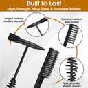 Chipping Hammer and Wire Brush Set  10.6 in Heavy Duty Welding Hammer with Spring Handle and Steel Bristle Brush, Welding Tools and Accessories for Weld Slag Removal