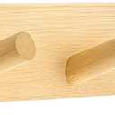 Coat Rack Wall Mount, Wooden Coat Hanger with 5 Hooks, Heavy Duty, Natural, 2 Pcs